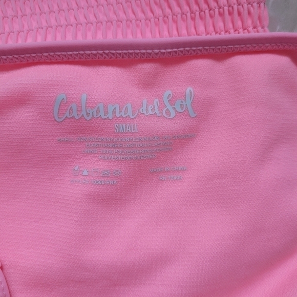 NWT Cabana del Sol - small 2 piece bikini - bubble gum pink - bandeau swimwear - Picture 8 of 12